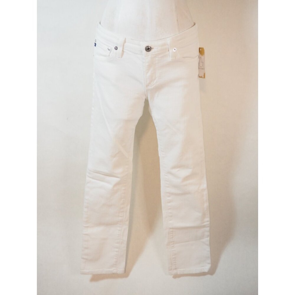 Adriano Goldschmied White The Charlotte Straight Leg Denim Jeans, 27